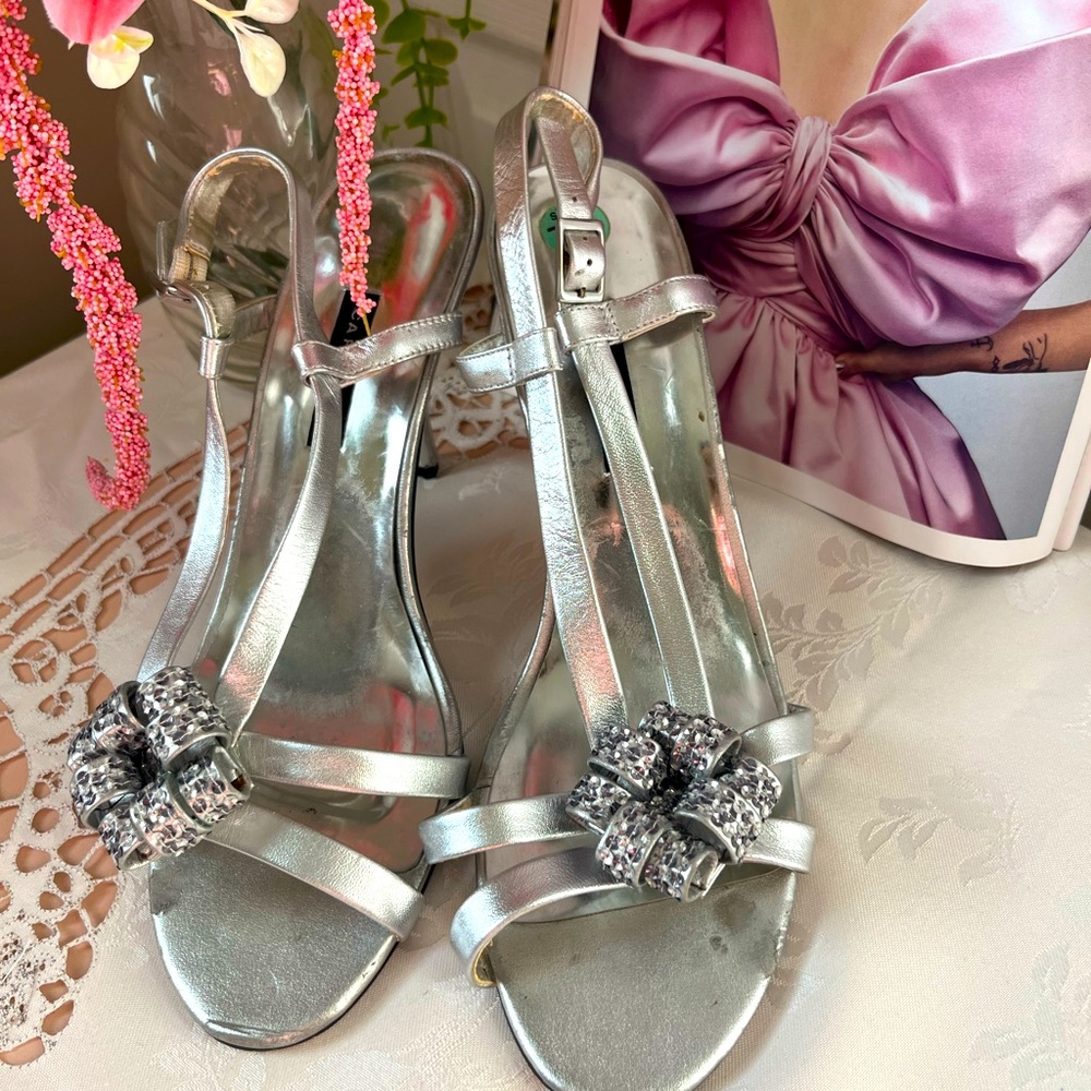 Elegant Silver Women's Sandals